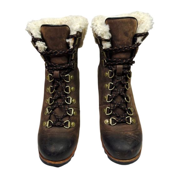 SOREL Conquest Wedge Shearling Booties - Size 6 - Picture 2 of 9